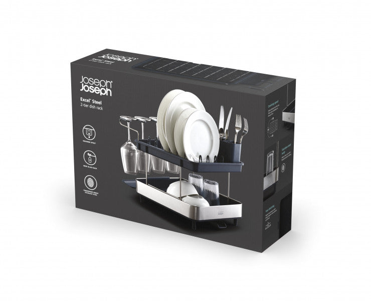 Joseph Joseph Steel 2-Tier Dish Rack image 1