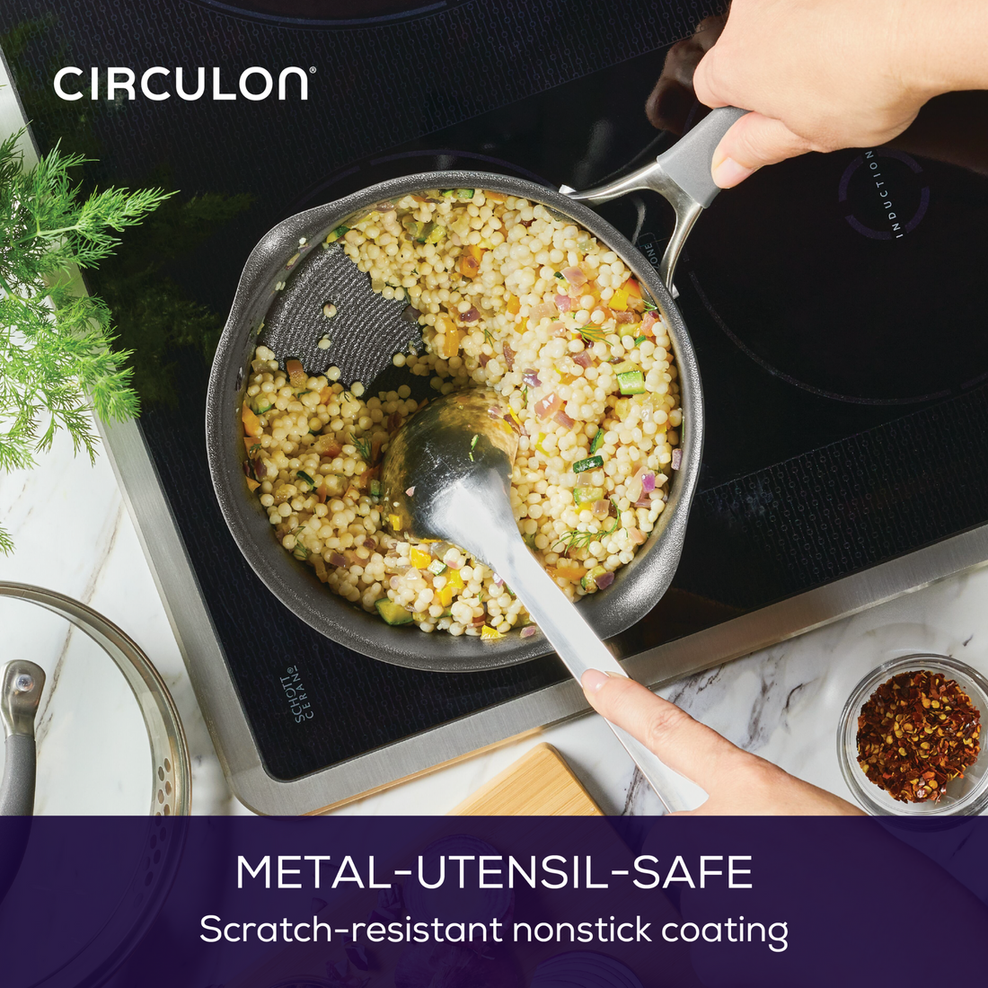 Circulon ScratchDefense A1 Nonstick Induction Open Milkpan 14cm/0.9L image 2