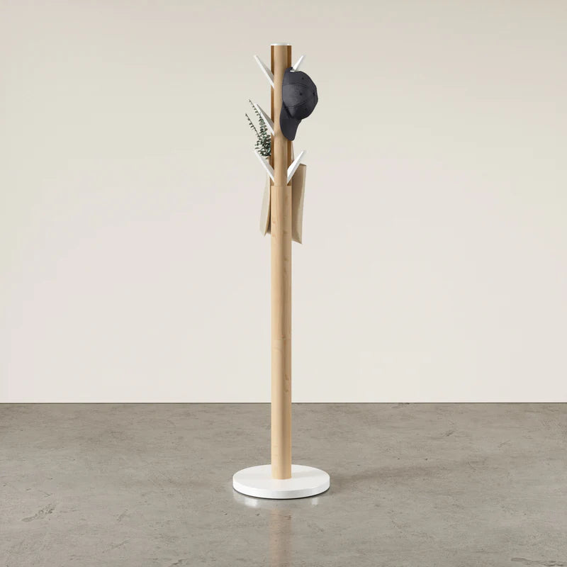 Umbra Flapper Coat Rack - White-Natural image 1