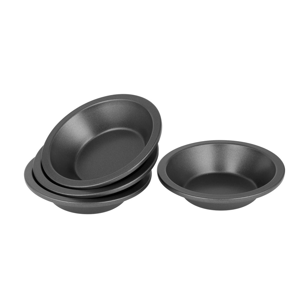 Bakemaster Round Pie Dish Set of 4 12.5 x 3cm - Non-stick image 0