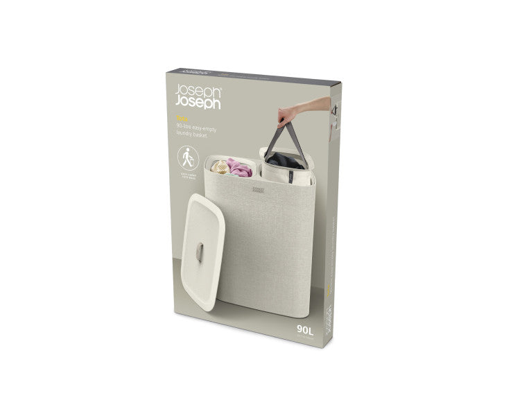 Joseph Joseph Tota 90L Laundry Separation Basket - Ecru image 1