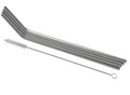 Avanti Stainless Steel Straws With Cleaning Brush - Set Of 4 Stainless Steel/Nylon image 0