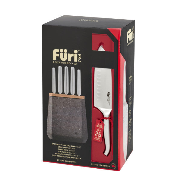 Furi Stone Knife Block Flint Terrazzo Set 6 Piece image 2