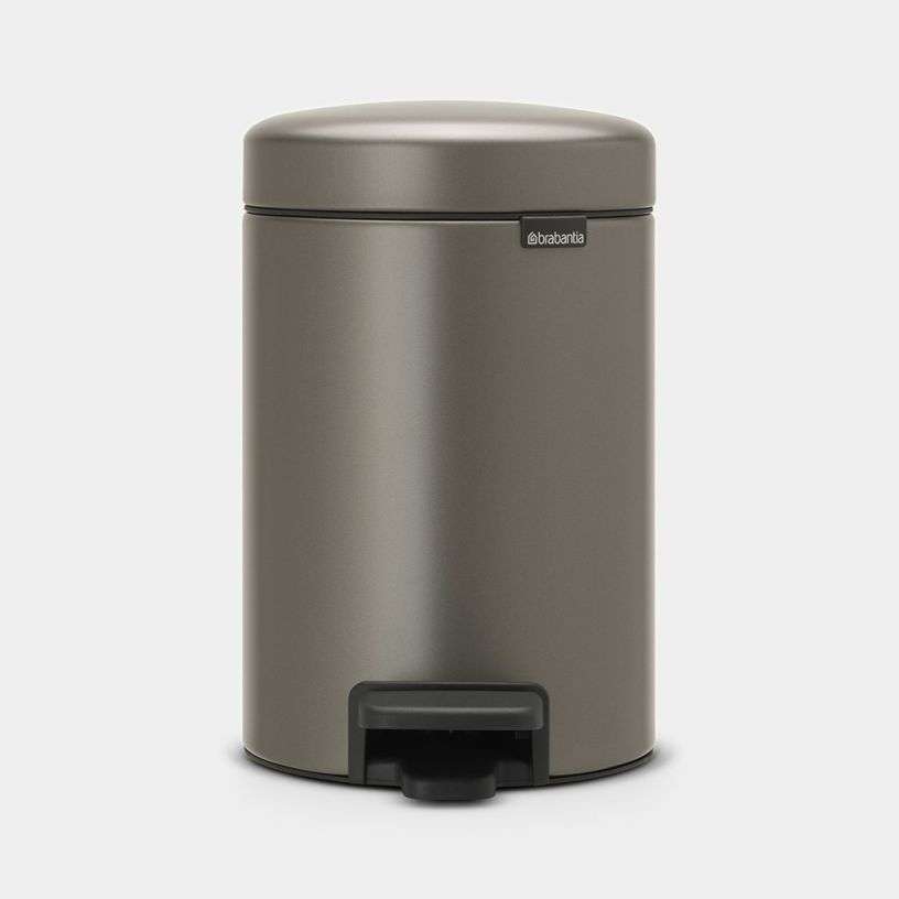 Brabantia Newicon Pedal Bin 3 Litre - Platinum image 0