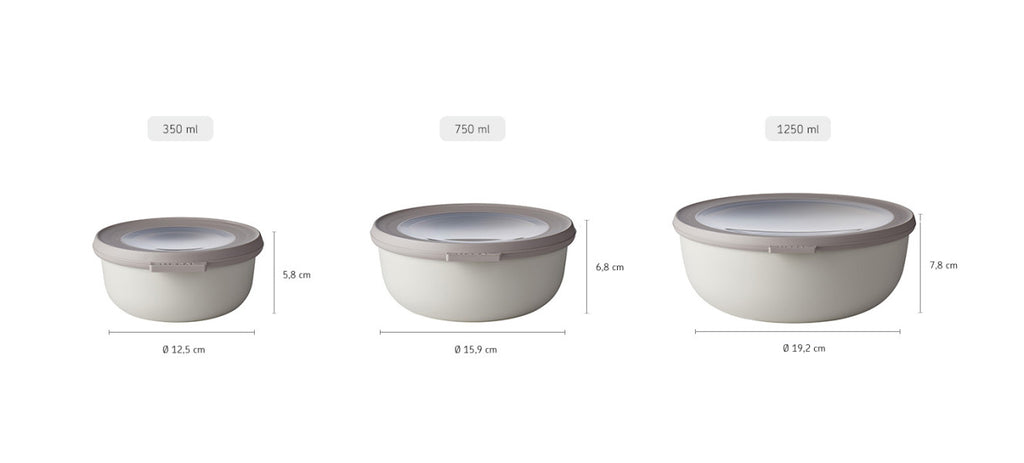 Cirqula Round 3-Piece Small Set Nordic White image 2