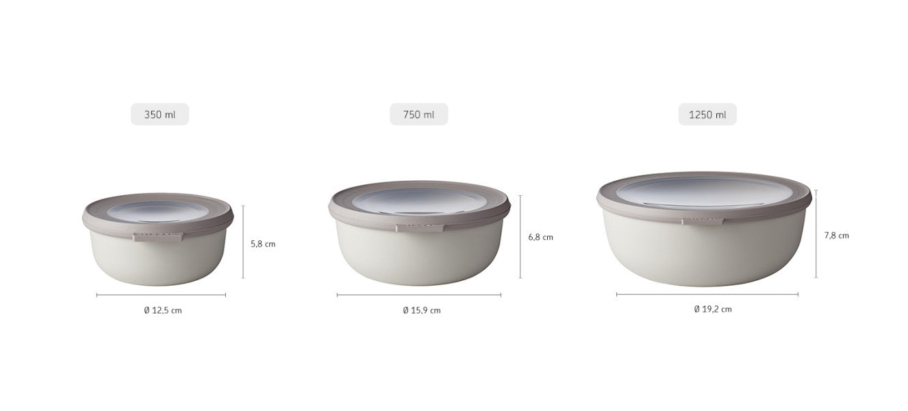 Cirqula Round 3-Piece Small Set Nordic White image 2