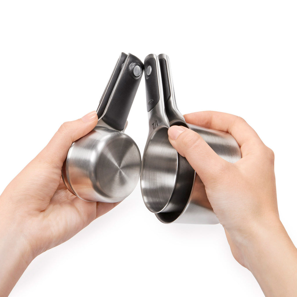 Oxo 4 Piece Stainless Steel Measuring Cup Set image 4
