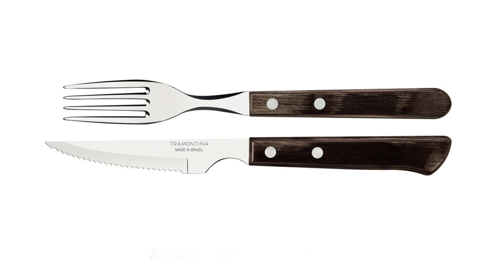 Tramontina Churrasco Spanish Steak Cutlery 12 Piece Set - Brown image 0