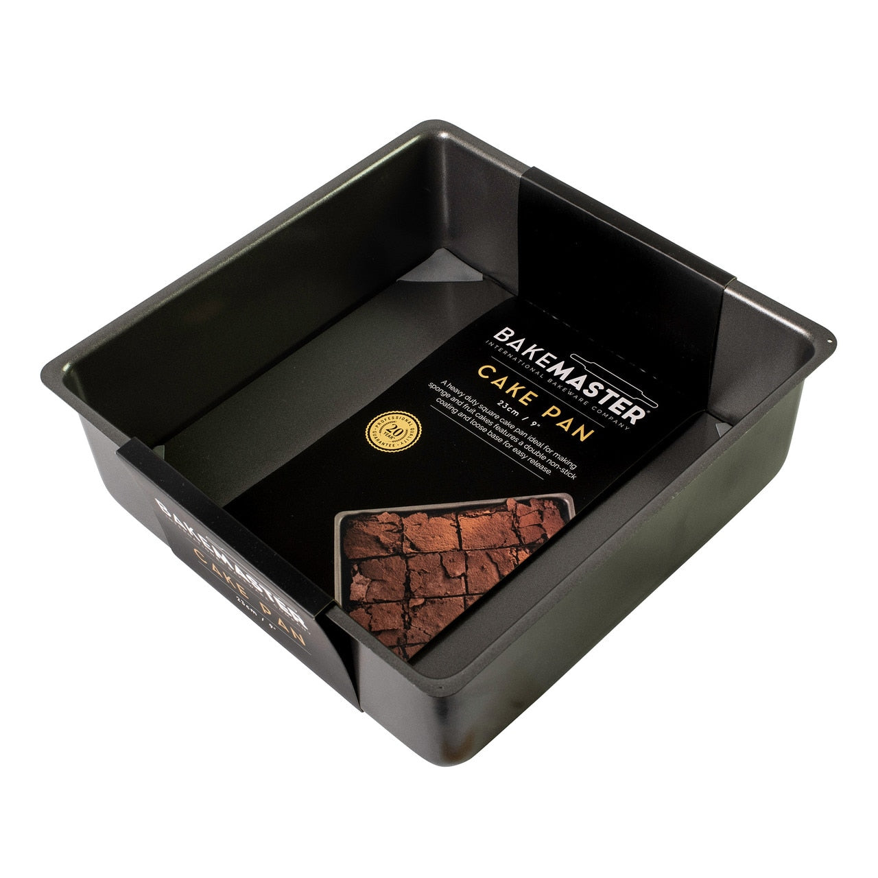 Bakemaster Loose Base Sq Deep Cake Pan, 23 X 23 X 7Cm - Non-Stick image 1