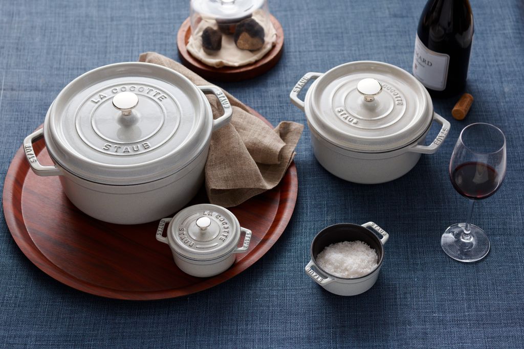 Staub Round Cocotte - 24cm White Truffle image 1