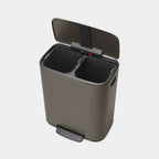 Brabantia Bo Pedal Bin 2 X 30 Litre - Platinum image 1